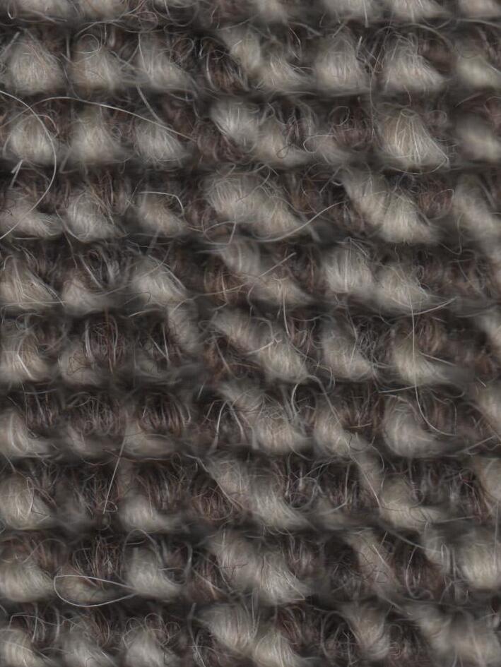 German Boxweave Carpet - Grey-Dark Brown