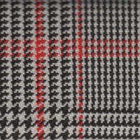 Fiat Seat Cloth - Fiat 500 - Houndstooth (Red/Black)