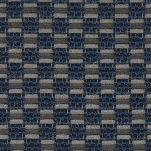 Fiat Seat Cloth - Fiat Ducato Luxe - Blocks (Blue/Grey)