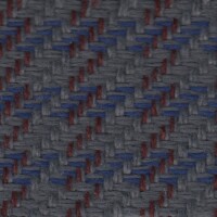 Ford Seat Cloth - Ford Sierra - Rough Twill Striped (Grey/Blue/Red)