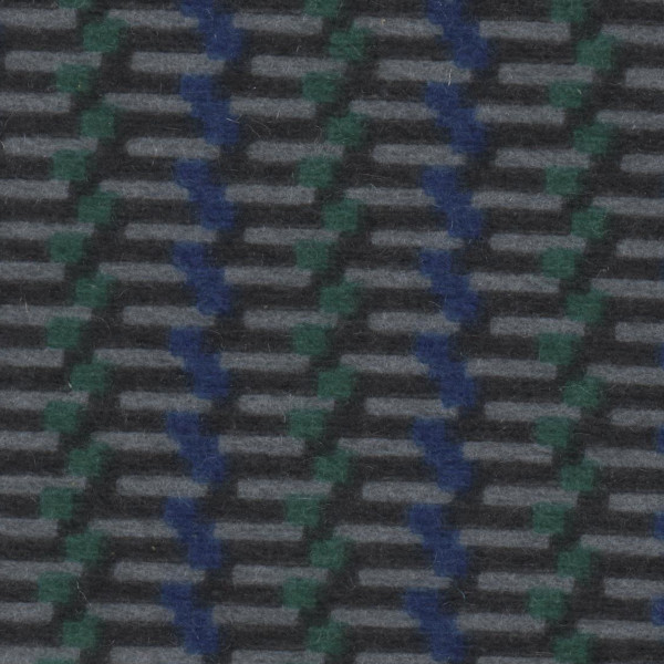 Ford Seat Cloth - Ford Sierra - Velour Stripe (Grey/Green/Blue)