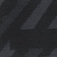Ford Seat Cloth - Ford - Velour Stripe Motif (Black/Grey)
