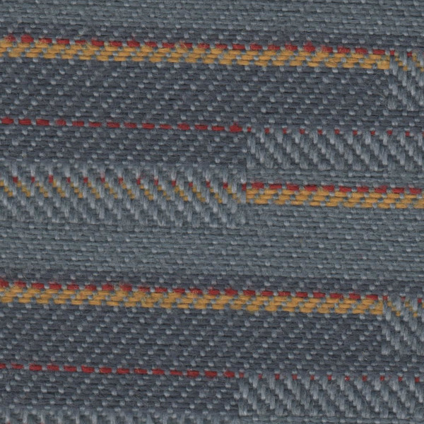 Man Trucks Seat Cloth - Man Trucks - Horizontal Stripe (Grey/Yellow/Red)