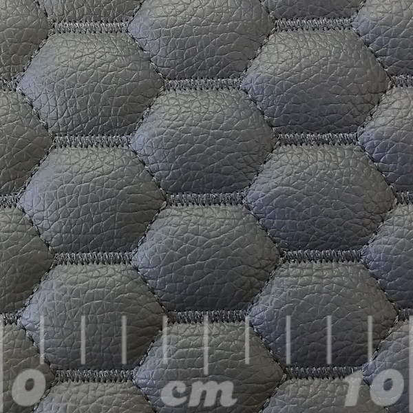 Stitch Quilted Vinyl - Hexabubble (Grey on Grey)